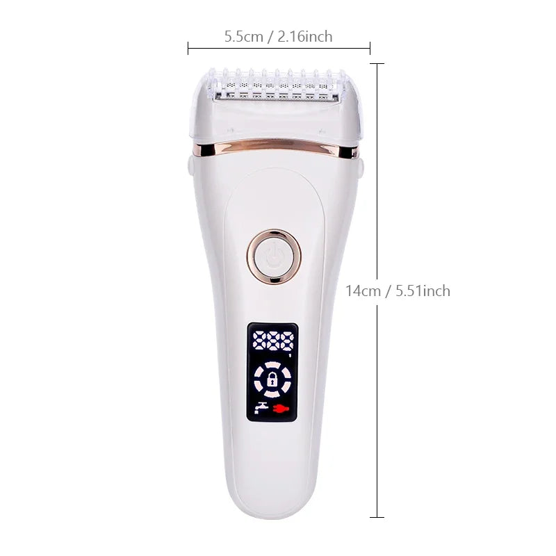 USB Rechargeable Women Painless Electric Epilator Beard Hair Removal Women's Shaving Machines Portable Female Hair Trimmer LCD