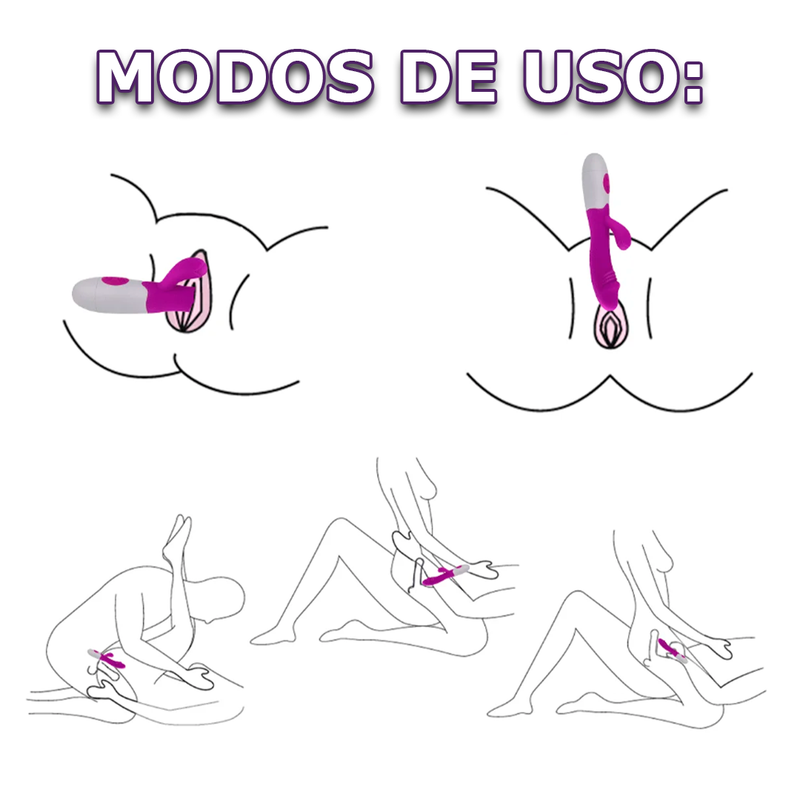 Vibrador com estimulador de clitóris