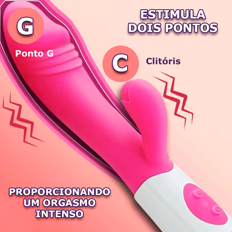 Vibrador com estimulador de clitóris