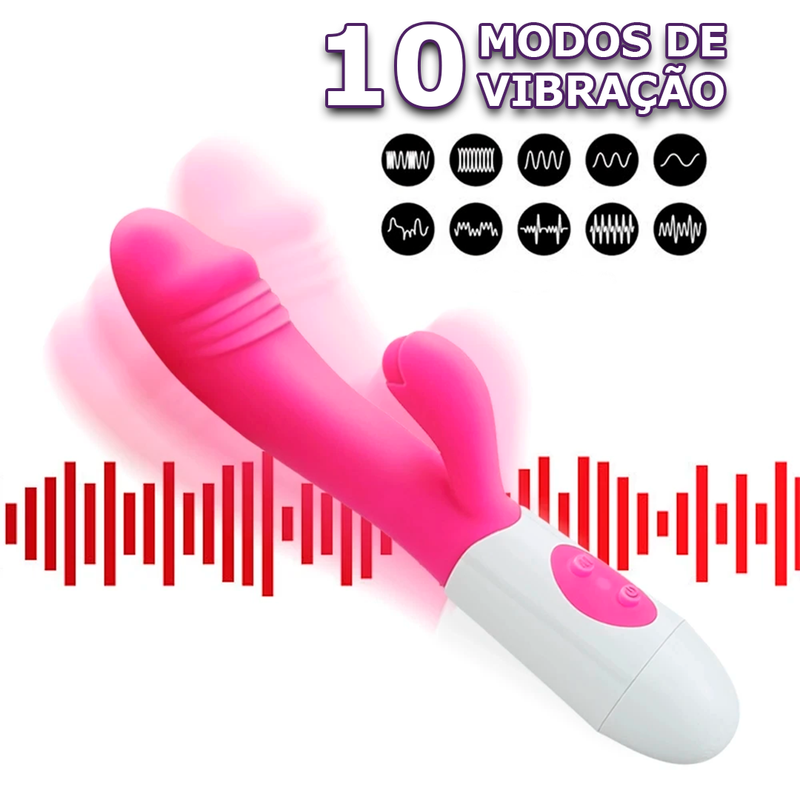 Vibrador com estimulador de clitóris